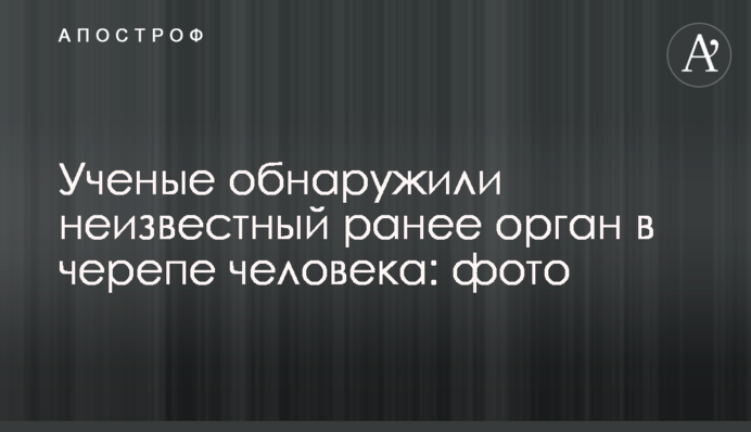 Вчені виявили невідомий раніше орган в черепі людини: фото