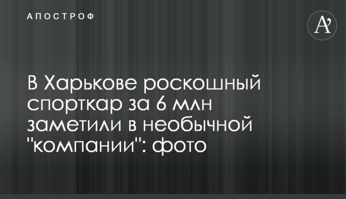 У Харкові розкішний спорткар за 6 млн помітили в незвичайній 