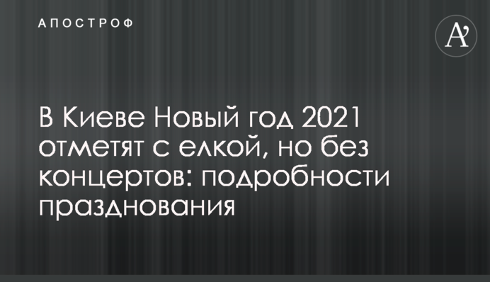 В Киеве Новый год 2021 отметят с елкой, но без концертов:  подробности празднования