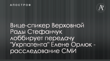 Вице-спикер Верховной Рады Стефанчук лоббирует передачу "Укрпатента" Елене Орлюк - расследование СМИ