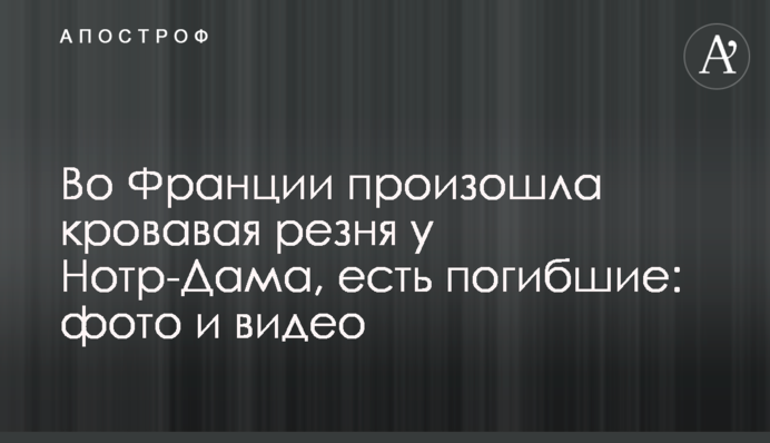 ​У Франції сталася кривава різанина біля Нотр-Дама, є загиблі: фото і відео