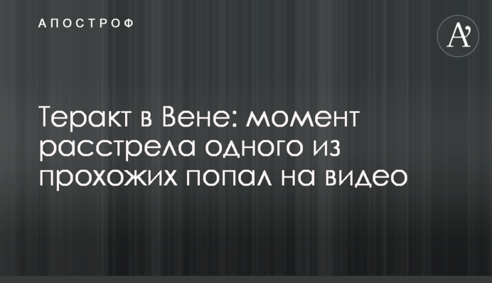 Теракт в Вене: момент расстрела одного из прохожих попал на видео