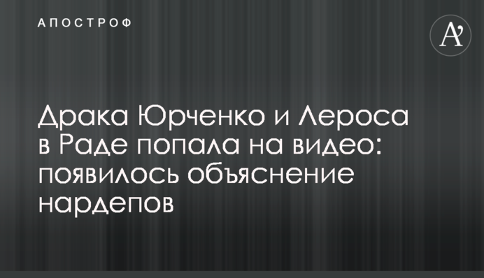 Бійка Юрченка і Лероса в Раді потрапила на відео: з'явилося пояснення нардепів