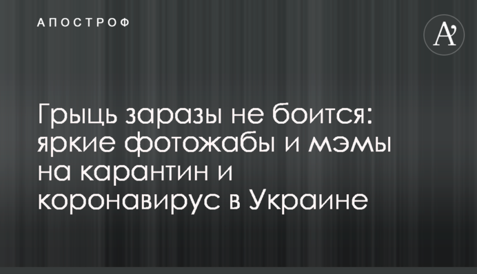 Грыць заразы не боится: яркие фотожабы и мэмы на карантин и коронавирус в Украине