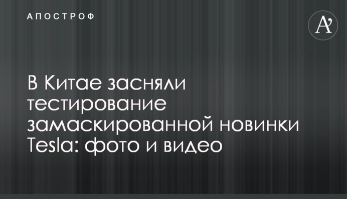 В Китае засняли тестирование замаскированной новинки Tesla: фото и видео