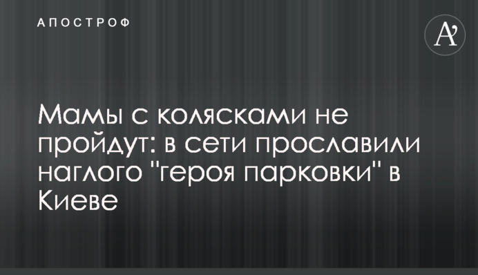 Мамы с колясками не пройдут: в сети прославили наглого 