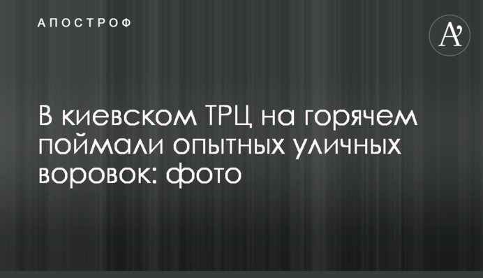 У київському ТРЦ на гарячому спіймали досвідчених вуличних злодійок: фото