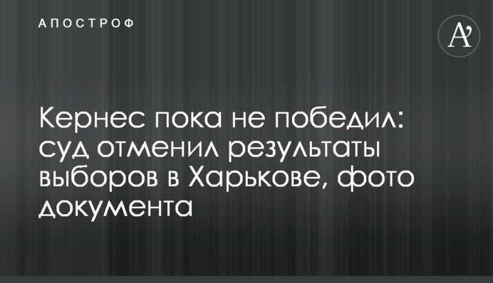 Кернес пока не победил: суд отменил результаты выборов в Харькове, фото документа