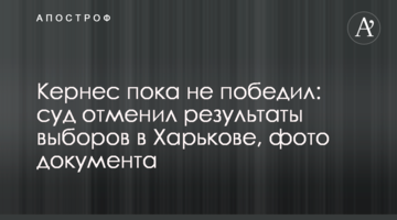 Кернес поки не переміг: суд скасував результати виборів в Харкові, фото документа