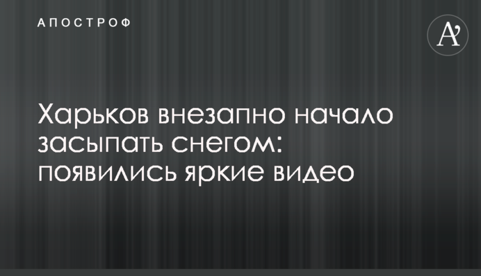 Харків раптово почало засипати снігом: з'явилися яскраві відео