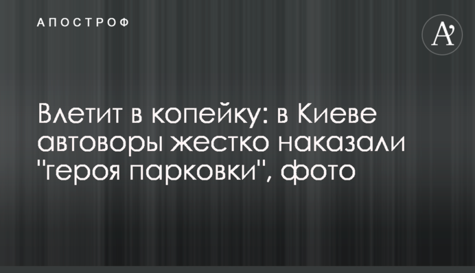 Влетить в копійку: у Києві автозлодії жорстко покарали 
