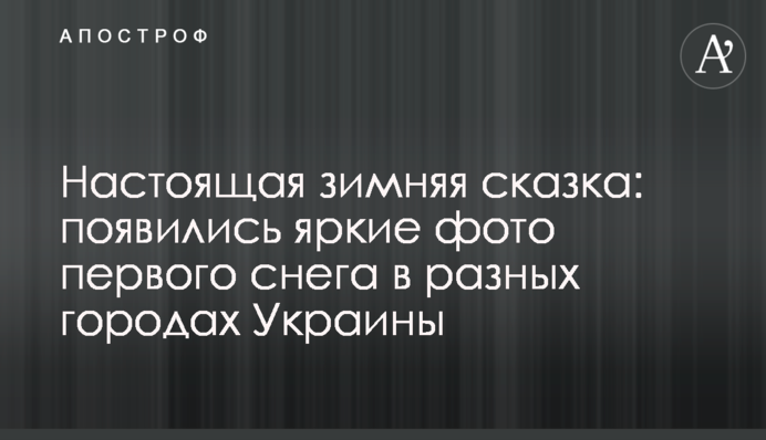 Справжня зимова казка: з'явилися яскраві фото першого снігу в різних містах України
