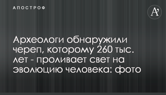 Археологи обнаружили череп, которому 260 тыс. лет - проливает свет на эволюцию человека: фото