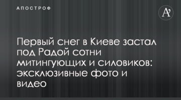 Первый снег в Киеве застал под Радой сотни митингующих и силовиков: эксклюзивные фото и видео