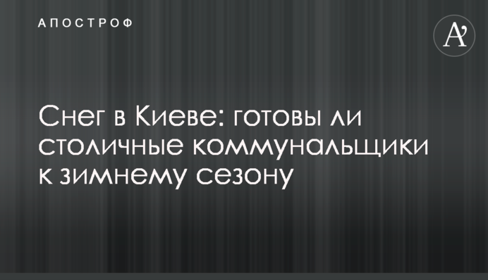 Сніг у Києві: чи готові комунальники до зимового сезону