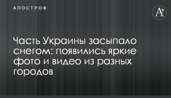 Частину України засипало снігом: з'явилися яскраві фото та відео з різних міст
