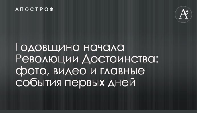 Річниця початку Революції Гідності: фото, відео і головні події перших днів