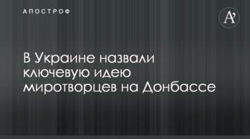 В Україні назвали ключову ідею миротворців на Донбасі