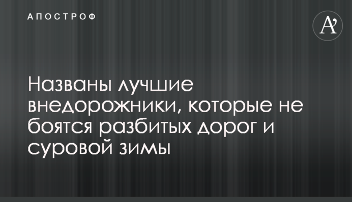 Названо кращі позашляховики, які не бояться розбитих доріг і суворої зими