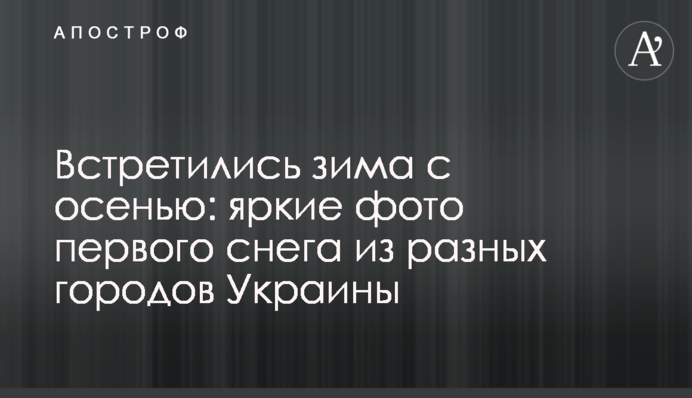 Встретились зима с осенью: яркие фото первого снега из разных городов Украины
