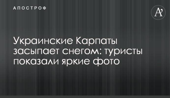 Українські Карпати засипає снігом: туристи показали яскраві фото