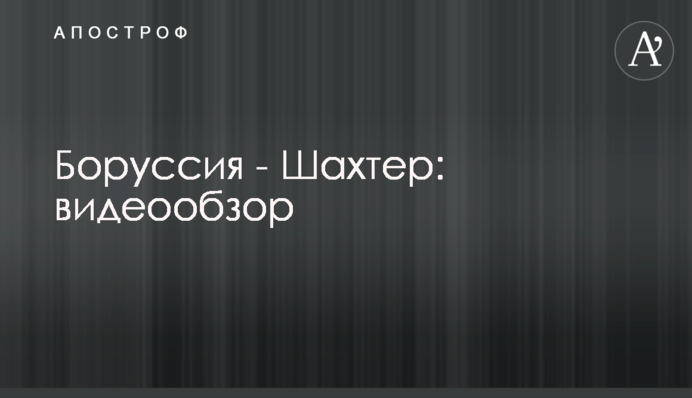 Боруссия - Шахтер: видеообзор