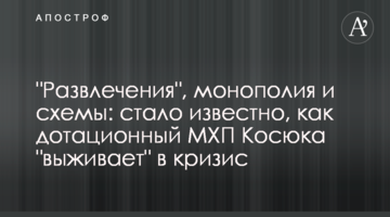 "Развлечения", монополия и схемы: стало известно, как дотационный МХП Косюка "выживает" в кризис