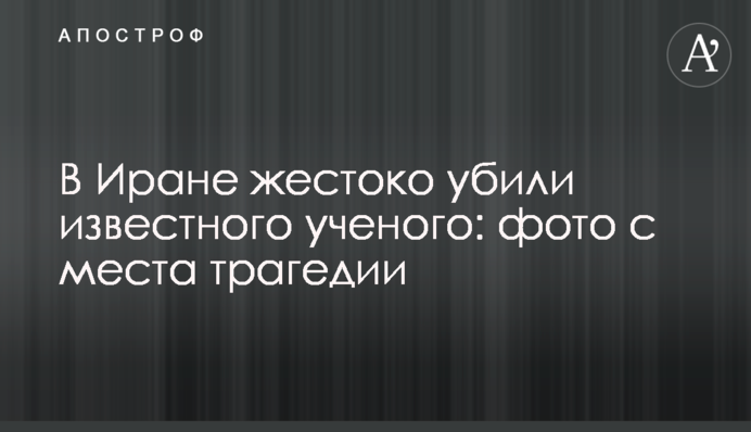 В Иране жестоко убили известного ученого: фото с места трагедии