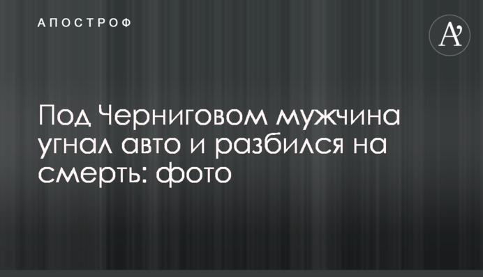 Під Черніговом чоловік викрав авто і розбився на смерть: фото