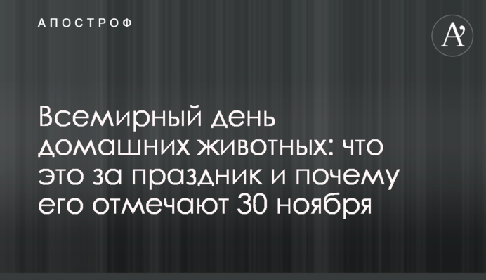 Всемирный день домашних животных: что это за праздник и почему его отмечают 30 ноября