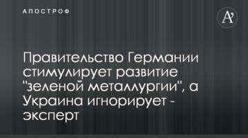 Правительство Германии стимулирует развитие "зеленой металлургии", а Украина игнорирует - эксперт