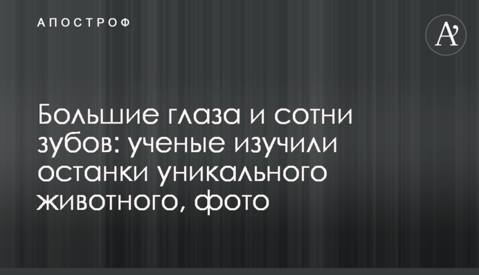 Великі очі і сотні зубів: вчені дослідили останки унікальної тварини, фото