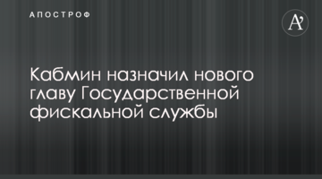 Кабмин назначил нового главу Государственной фискальной службы