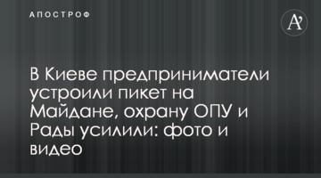 У Києві підприємці влаштували пікет на Майдані, охорону ОПУ і Ради посилили: фото і відео