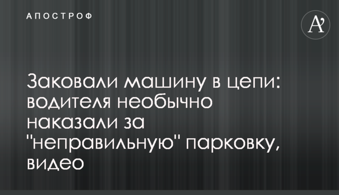 Заковали машину в цепи: водителя необычно наказали за 