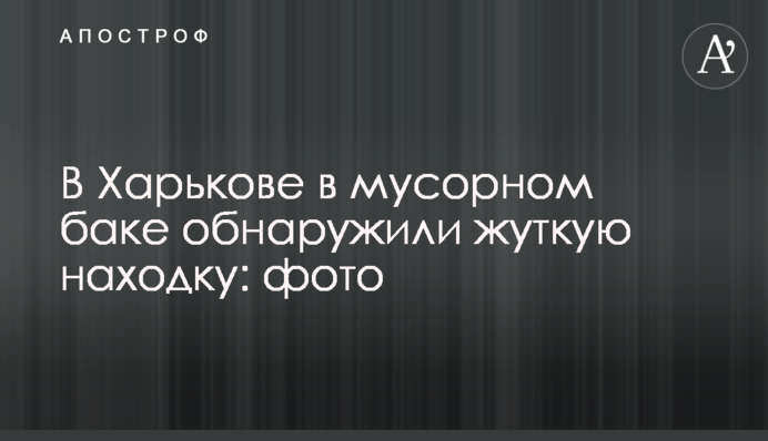У Харкові в сміттєвому баку виявили страшну знахідку: фото
