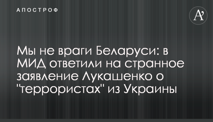 Мы не враги Беларуси: в МИД ответили на странное заявление Лукашенко о 