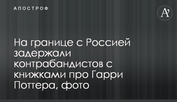 На границе с Россией задержали контрабандистов с книжками про Гарри Поттера, фото