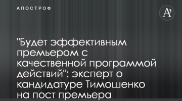 "Будет эффективным премьером с качественной программой действий": эксперт о кандидатуре Тимошенко на пост премьера