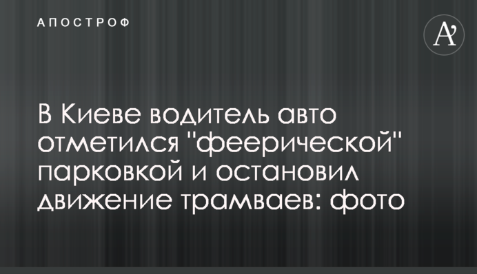 В Киеве водитель авто отметился 