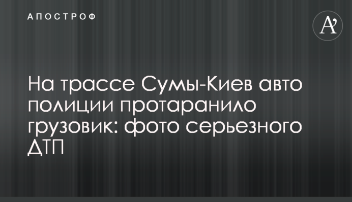 На трассе Сумы-Киев авто полиции протаранило грузовик: фото серьезного ДТП