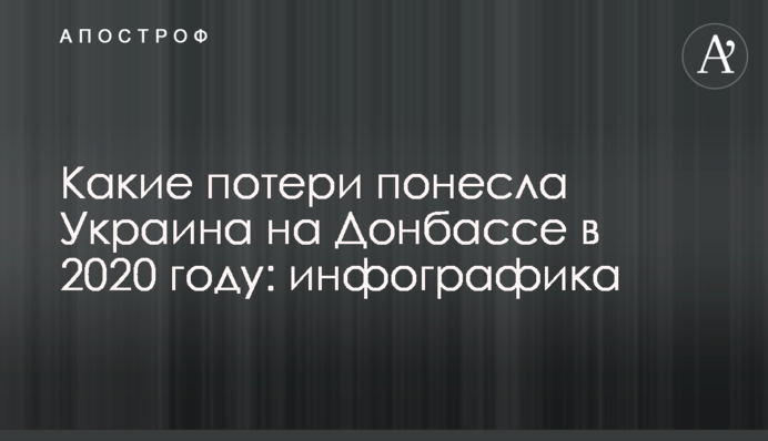 Які втрати понесла Україна на Донбасі в 2020 році: інфографіка