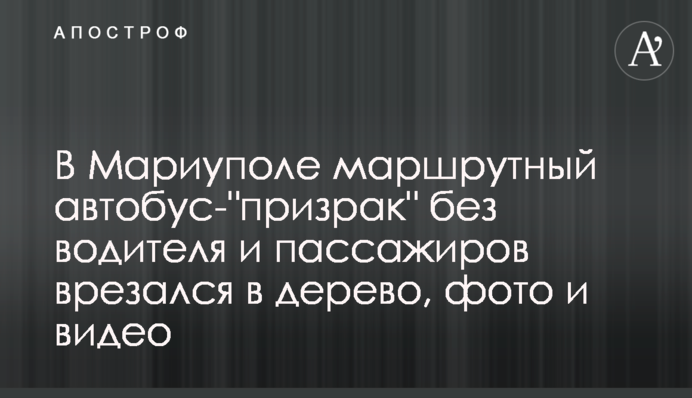 В Мариуполе маршрутный автобус-