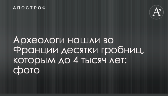Археологи нашли во Франции десятки гробниц, которым до 4 тысяч лет: фото