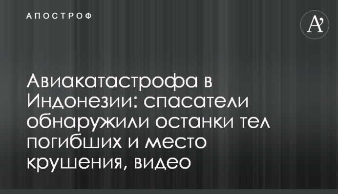 Авіакатастрофа в Індонезії: рятувальники виявили останки тіл загиблих і місце аварії, відео