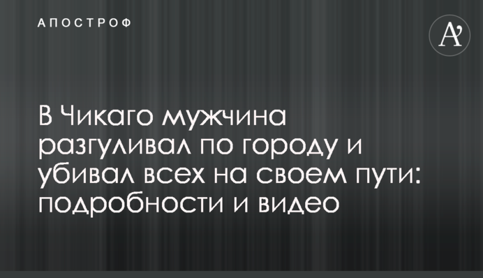 В Чикаго мужчина разгуливал по городу и убивал всех на своем пути: подробности и видео