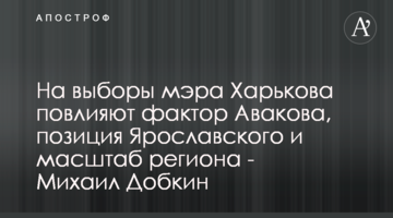 На вибори мера Харкова вплинуть фактор Авакова, позиція Ярославського і масштаб регіону - Михайло Добкін
