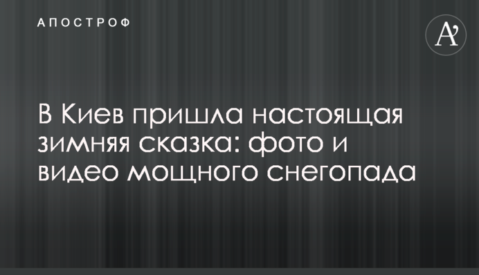 До Києва прийшла справжня зимова казка: фото і відео потужного снігопаду