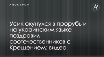 Усик окунулся в прорубь и на украинским языке поздравил соотечественников с Крещением: видео