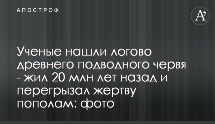 Вчені знайшли лігво гігантського підводного хробака - жив 20 млн років тому і перегризав жертву навпіл: фото і відео
